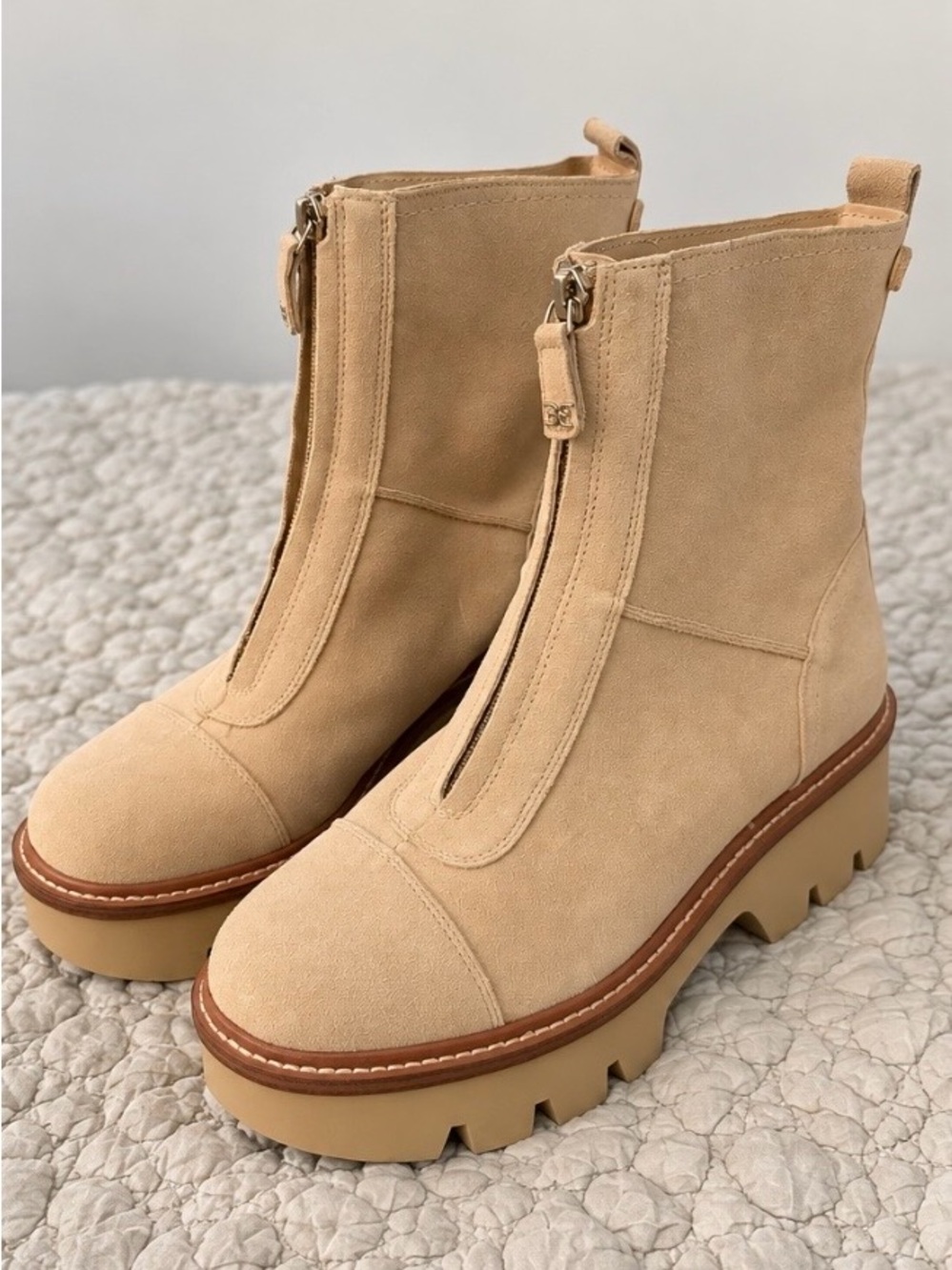 Sam Edelman Zip-Up Chelsea Ankle Boots - Size 10